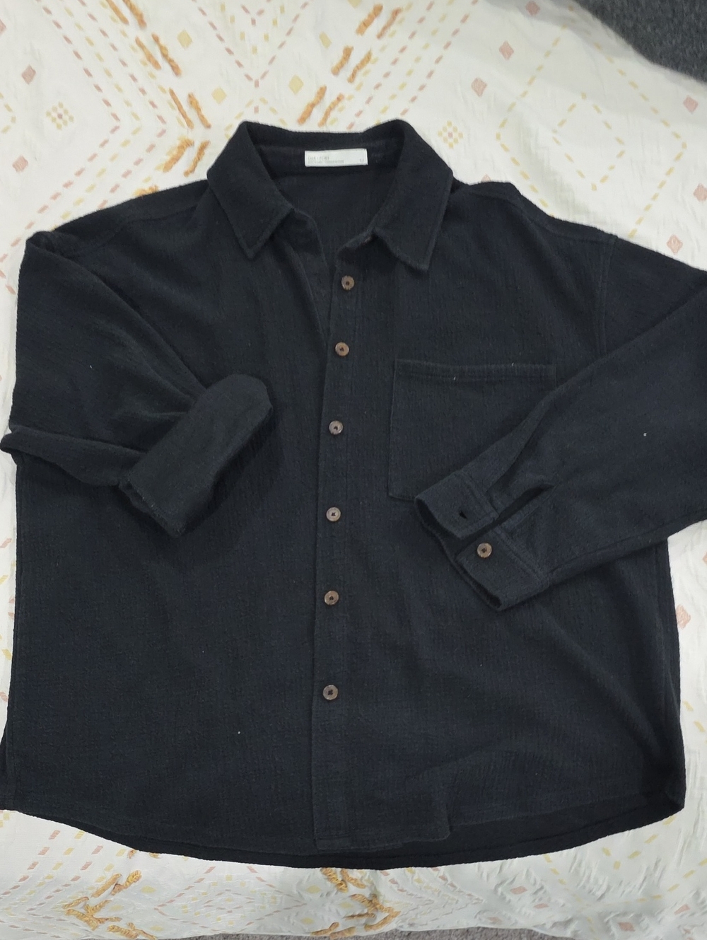 Oak & Fort Black Button Down Shirt